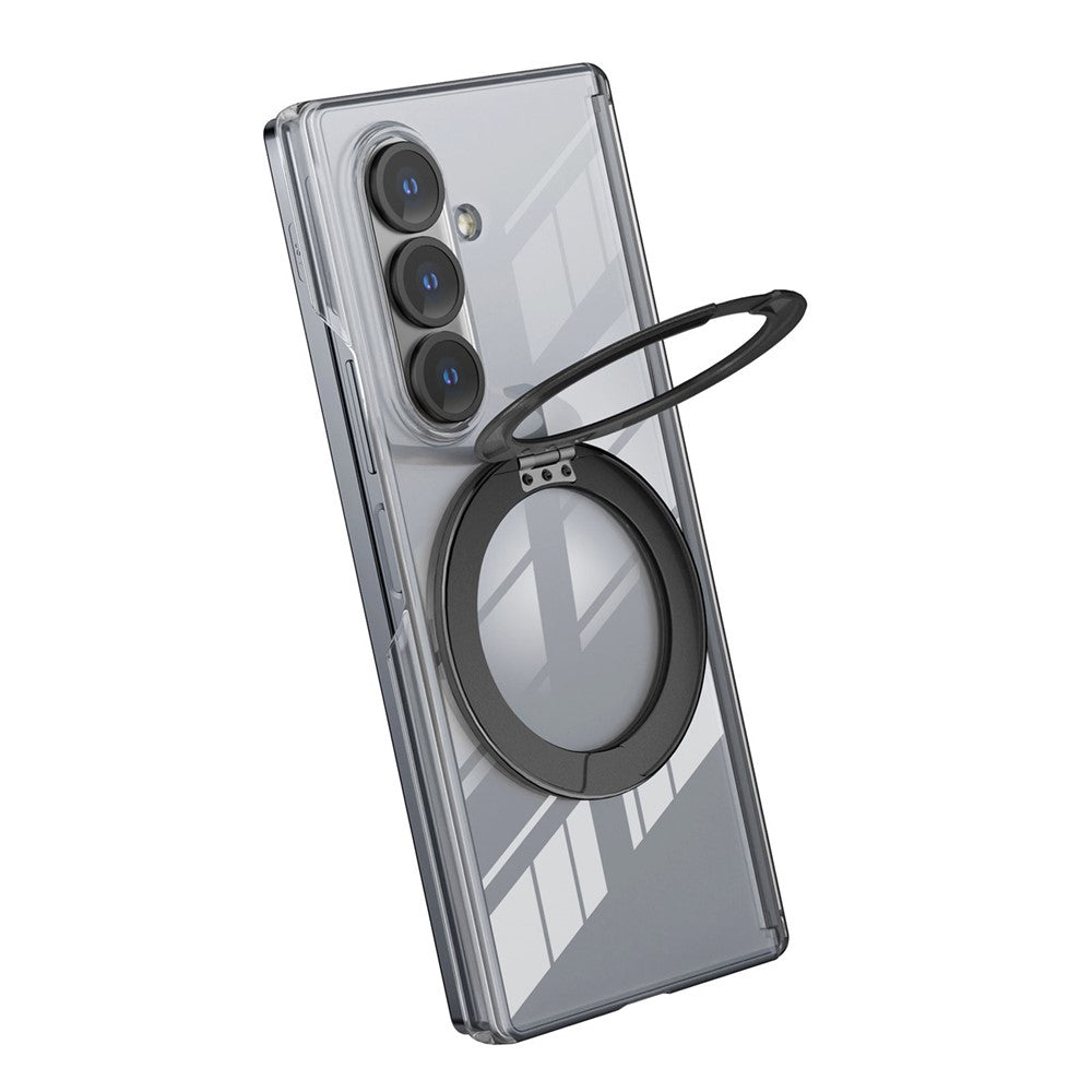 Til Samsung Galaxy Z Fold8 Ultra Cover med Magnetisk Støttefod Gennemsigtigt PC Hængsel Stødabsorberende Telefoncover