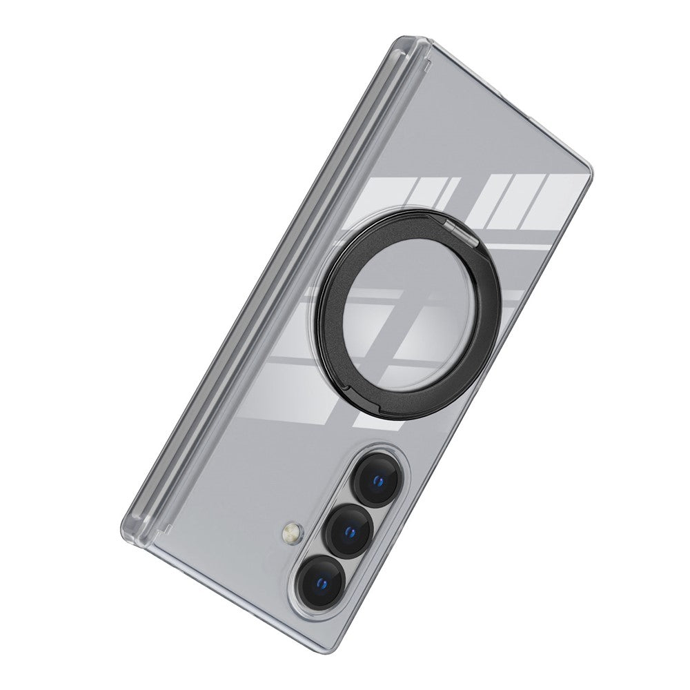 Til Samsung Galaxy Z Fold8 Ultra Cover med Magnetisk Støttefod Gennemsigtigt PC Hængsel Stødabsorberende Telefoncover