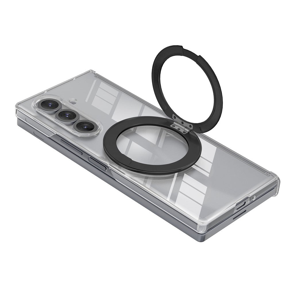 Til Samsung Galaxy Z Fold8 Ultra Cover med Magnetisk Støttefod Gennemsigtigt PC Hængsel Stødabsorberende Telefoncover