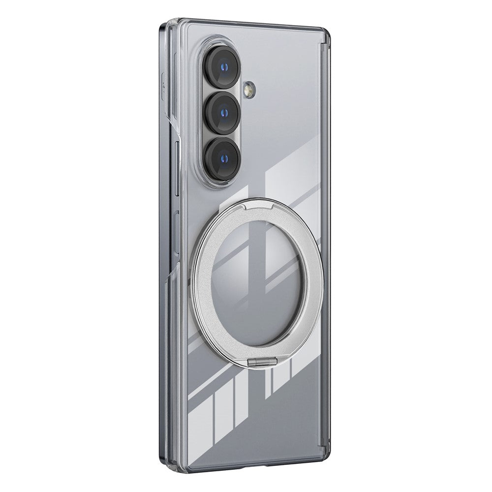 Til Samsung Galaxy Z Fold8 Ultra Cover med Magnetisk Støttefod Gennemsigtigt PC Hængsel Stødabsorberende Telefoncover