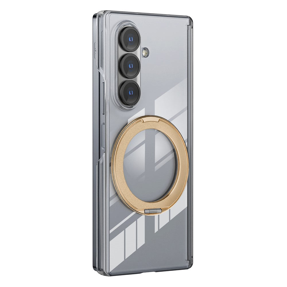 Til Samsung Galaxy Z Fold8 Ultra Cover med Magnetisk Støttefod Gennemsigtigt PC Hængsel Stødabsorberende Telefoncover