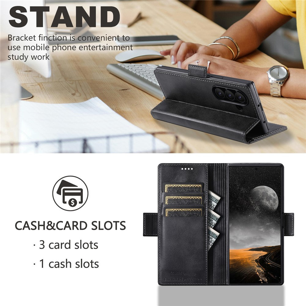 SUTENI For Samsung Galaxy Z Fold8 Ultra Case PU Leather Wallet Stand Magnetic Closing Phone Cover