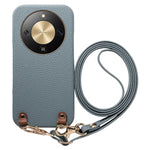 For Honor X70 5G / X9d 5G / Magic8 Lite 5G Litchi Pattern Case with Lanyard Shockproof PC PU Leather Cover