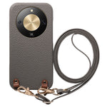 For Honor X70 5G / X9d 5G / Magic8 Lite 5G Litchi Pattern Case with Lanyard Shockproof PC PU Leather Cover
