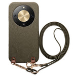 For Honor X70 5G / X9d 5G / Magic8 Lite 5G Litchi Pattern Case with Lanyard Shockproof PC PU Leather Cover