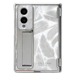 Til Samsung Galaxy Z Fold8 cover med hærdet glasfilm, metalstativ, spejl PC telefoncover