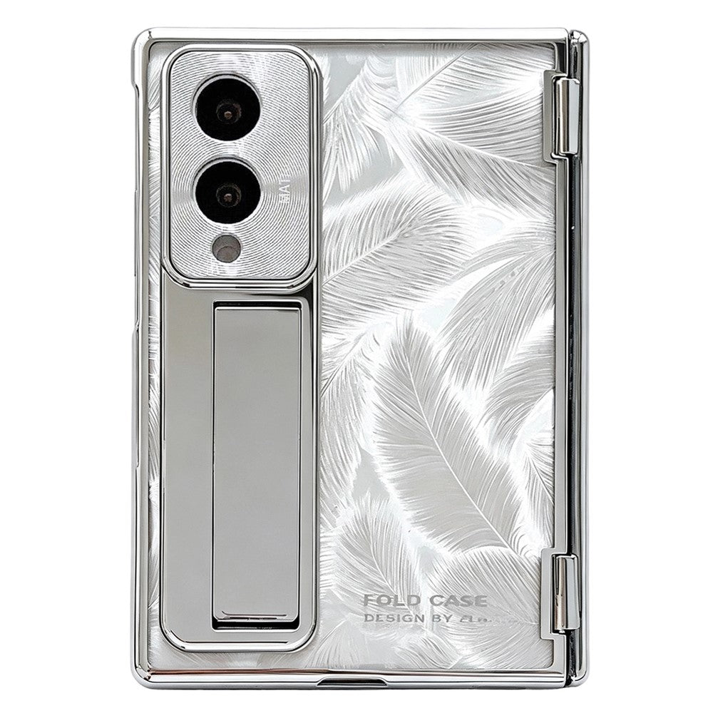 Til Samsung Galaxy Z Fold8 cover med hærdet glasfilm, metalstativ, spejl PC telefoncover