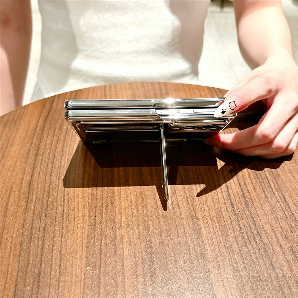 Til Samsung Galaxy Z Fold8 cover med hærdet glasfilm, metalstativ, spejl PC telefoncover