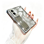 Til Samsung Galaxy Z Fold8 cover med hærdet glasfilm, metalstativ, spejl PC telefoncover