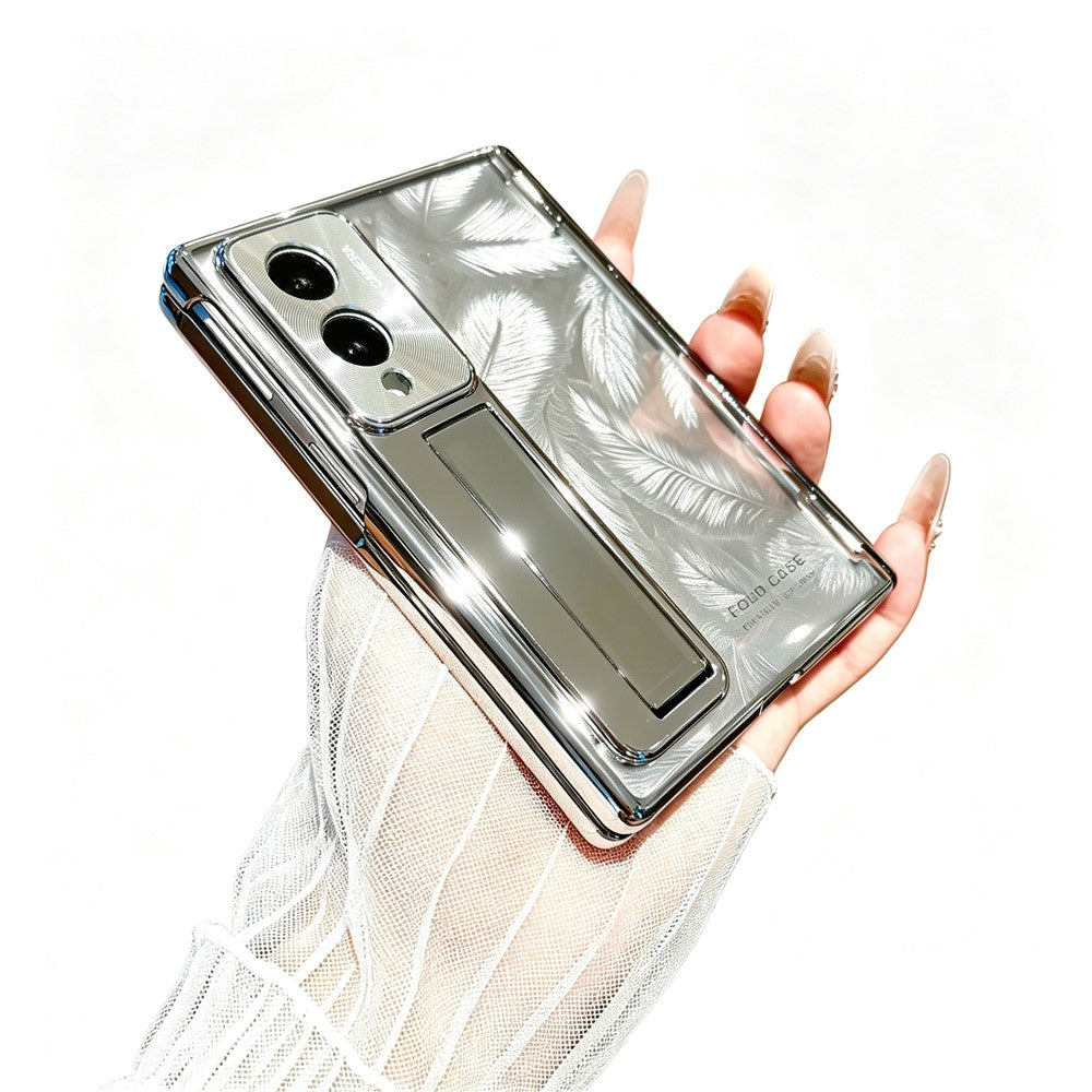 Til Samsung Galaxy Z Fold8 cover med hærdet glasfilm, metalstativ, spejl PC telefoncover