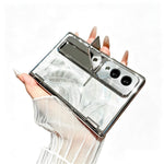 Til Samsung Galaxy Z Fold8 cover med hærdet glasfilm, metalstativ, spejl PC telefoncover