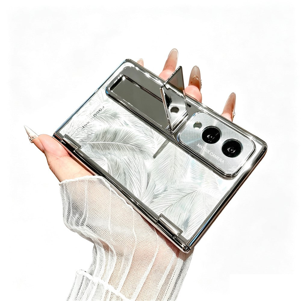 Til Samsung Galaxy Z Fold8 cover med hærdet glasfilm, metalstativ, spejl PC telefoncover