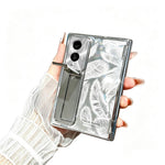 Til Samsung Galaxy Z Fold8 cover med hærdet glasfilm, metalstativ, spejl PC telefoncover