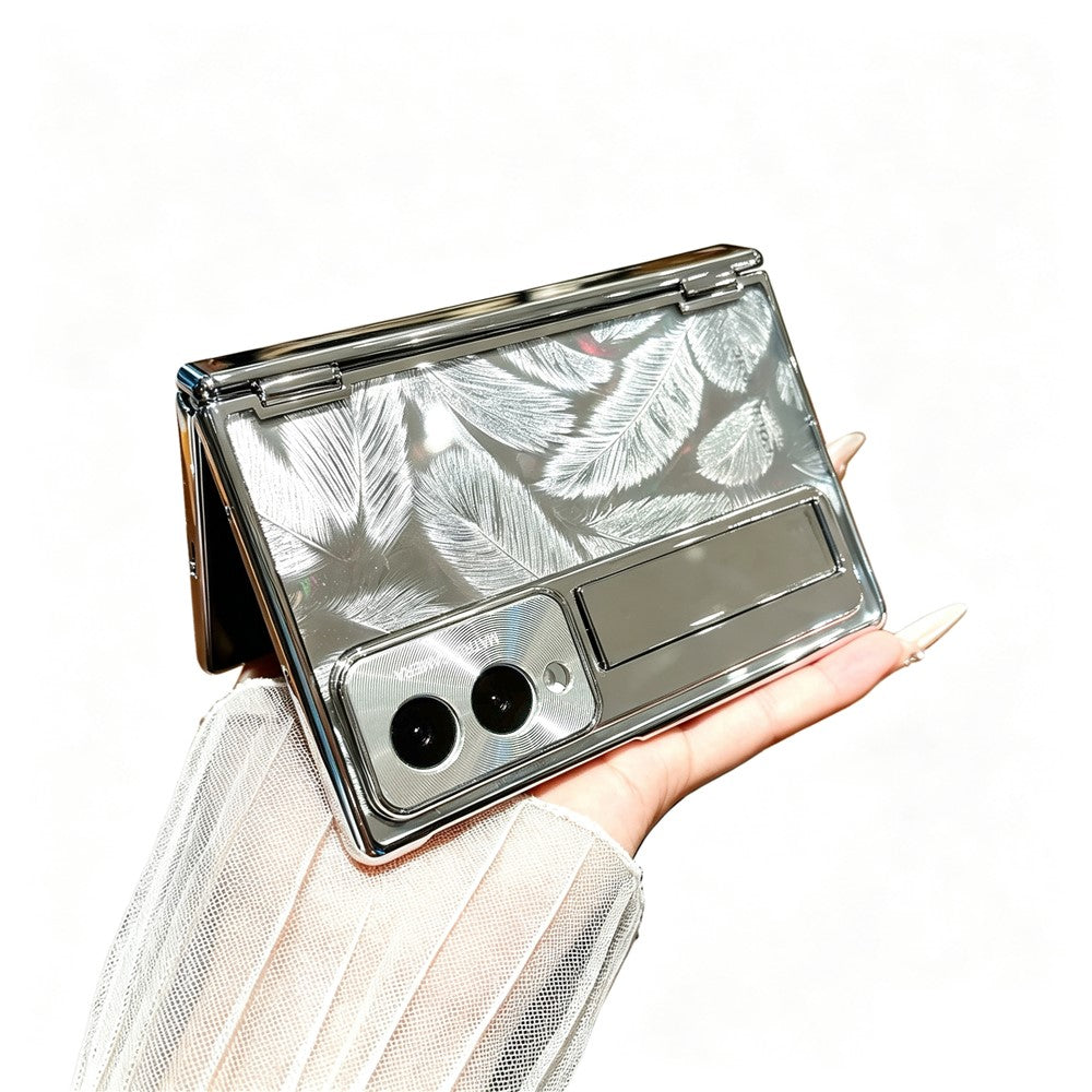 Til Samsung Galaxy Z Fold8 cover med hærdet glasfilm, metalstativ, spejl PC telefoncover