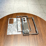 Til Samsung Galaxy Z Fold8 cover med hærdet glasfilm, metalstativ, spejl PC telefoncover