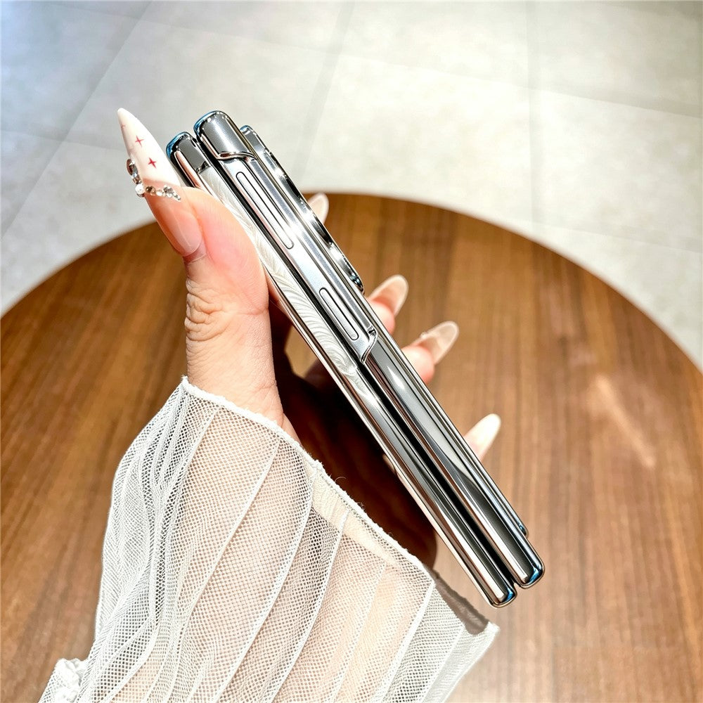 Til Samsung Galaxy Z Fold8 cover med hærdet glasfilm, metalstativ, spejl PC telefoncover