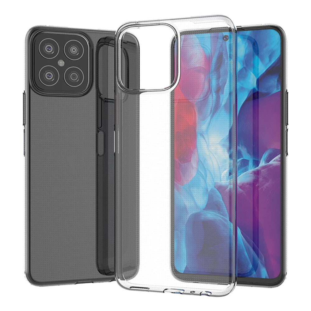For Honor X8 4G Transparent Soft TPU Anti-Scratch Phone Cover Non-Yellowing Protective Mobile Phone Case