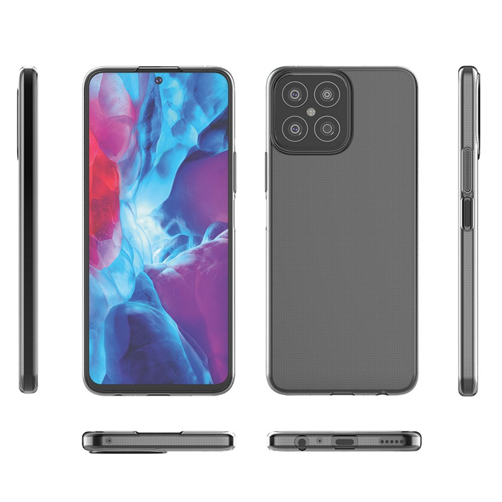 For Honor X8 4G Transparent Soft TPU Anti-Scratch Phone Cover Non-Yellowing Protective Mobile Phone Case