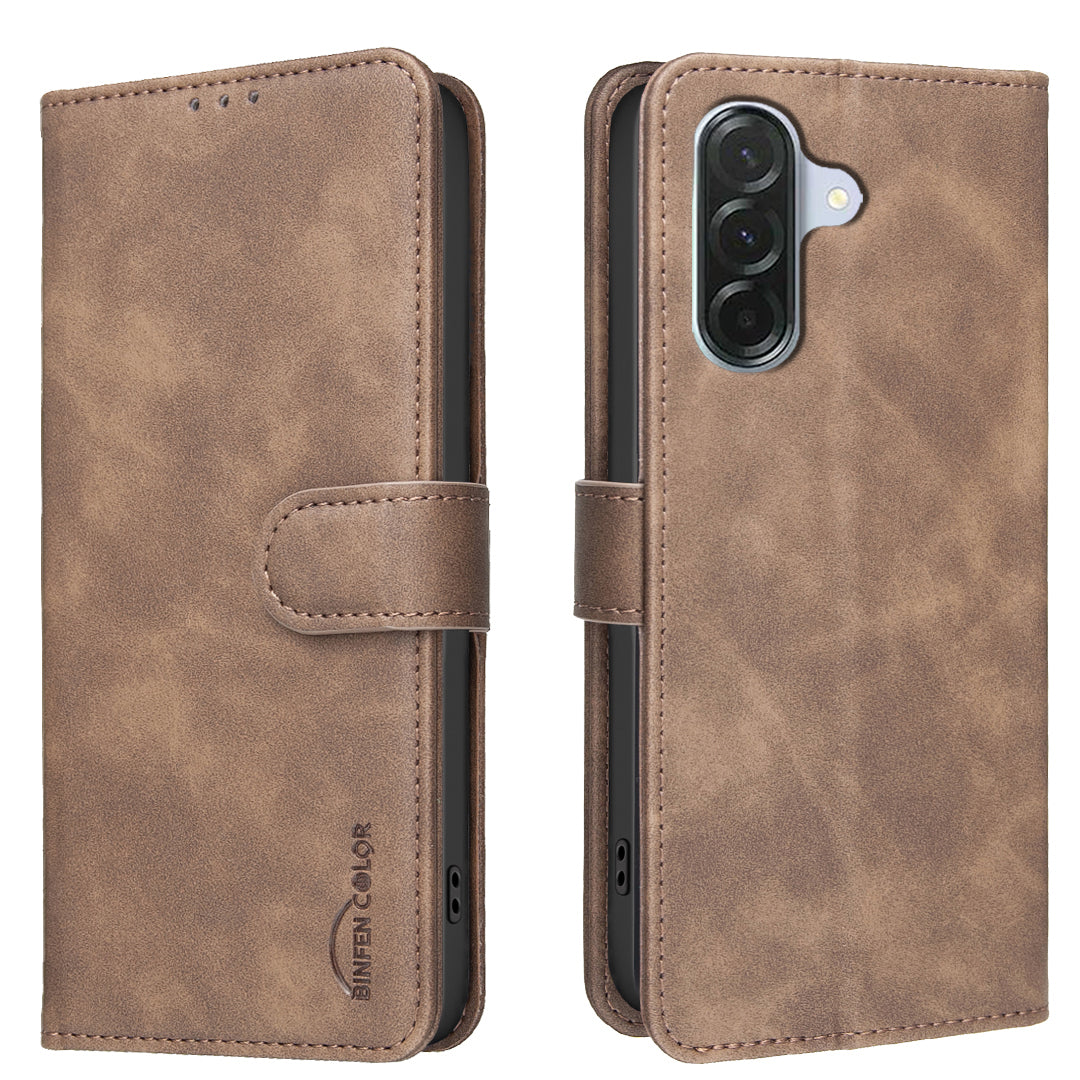 BINFEN COLOR for Samsung Galaxy S26 FE BF37 Case RFID Blocking Wallet Stand Leather Phone Cover
