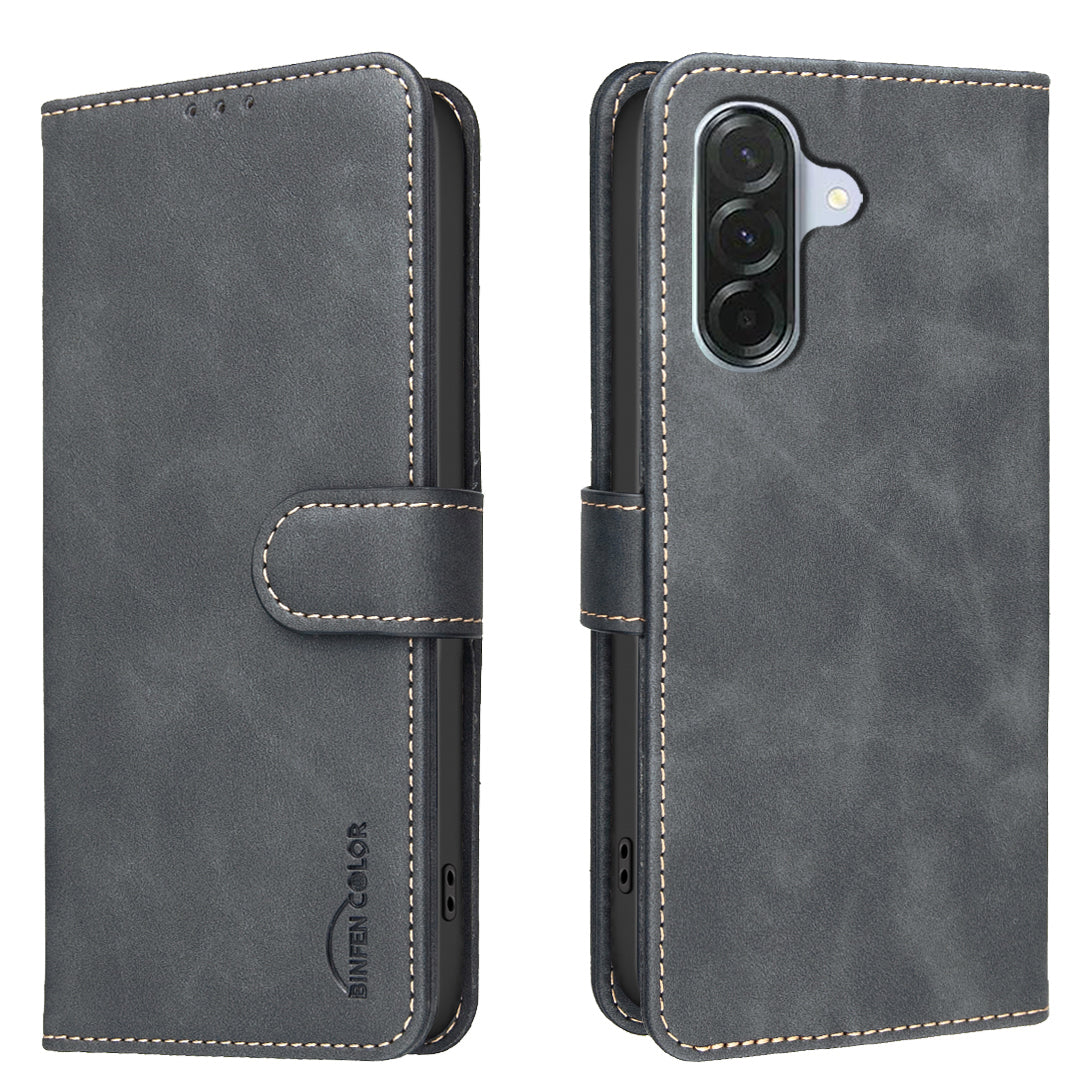 BINFEN COLOR for Samsung Galaxy S26 FE BF37 Case RFID Blocking Wallet Stand Leather Phone Cover