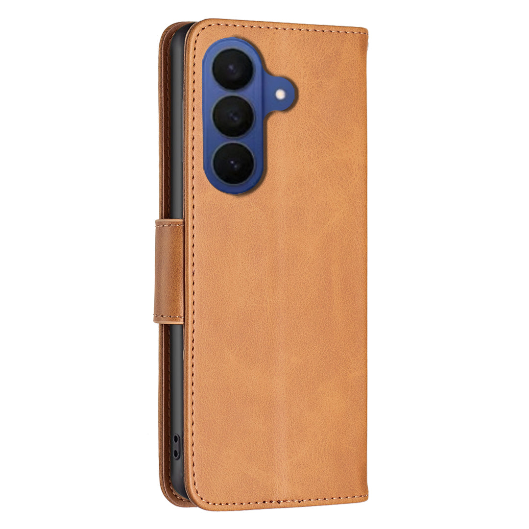 Til Samsung Galaxy S26 FE Cover Stødsikkert PU-læderetui med kortholder
