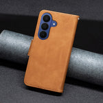 Til Samsung Galaxy S26 FE Cover Stødsikkert PU-læderetui med kortholder