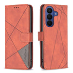 BINFEN COLOR for Samsung Galaxy S26 FE Phone Case Wallet Stand Geometry Imprinted Leather Cover