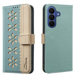 BINFEN COLOR til Samsung Galaxy S26 FE BF36 Læderetui Blomstermønster Telefoncover RFID-blokerende Pungstativ