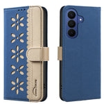 BINFEN COLOR til Samsung Galaxy S26 FE BF36 Læderetui Blomstermønster Telefoncover RFID-blokerende Pungstativ
