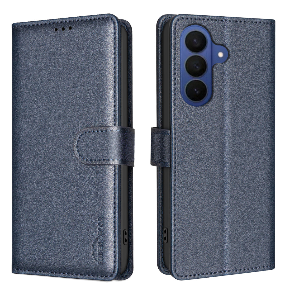 BINFEN COLOR til Samsung Galaxy S26 FE BF32 Læderetui Pung RFID Blokerende Telefoncover