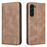 BINFEN COLOR til Samsung Galaxy S26 FE RFID-blokerende PU-lædertelefoncover med kalvetekstur
