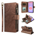 For Samsung Galaxy A37 5G Leather Case 9 Card Slots Zipper Pocket Phone Cover with Wrist Strap