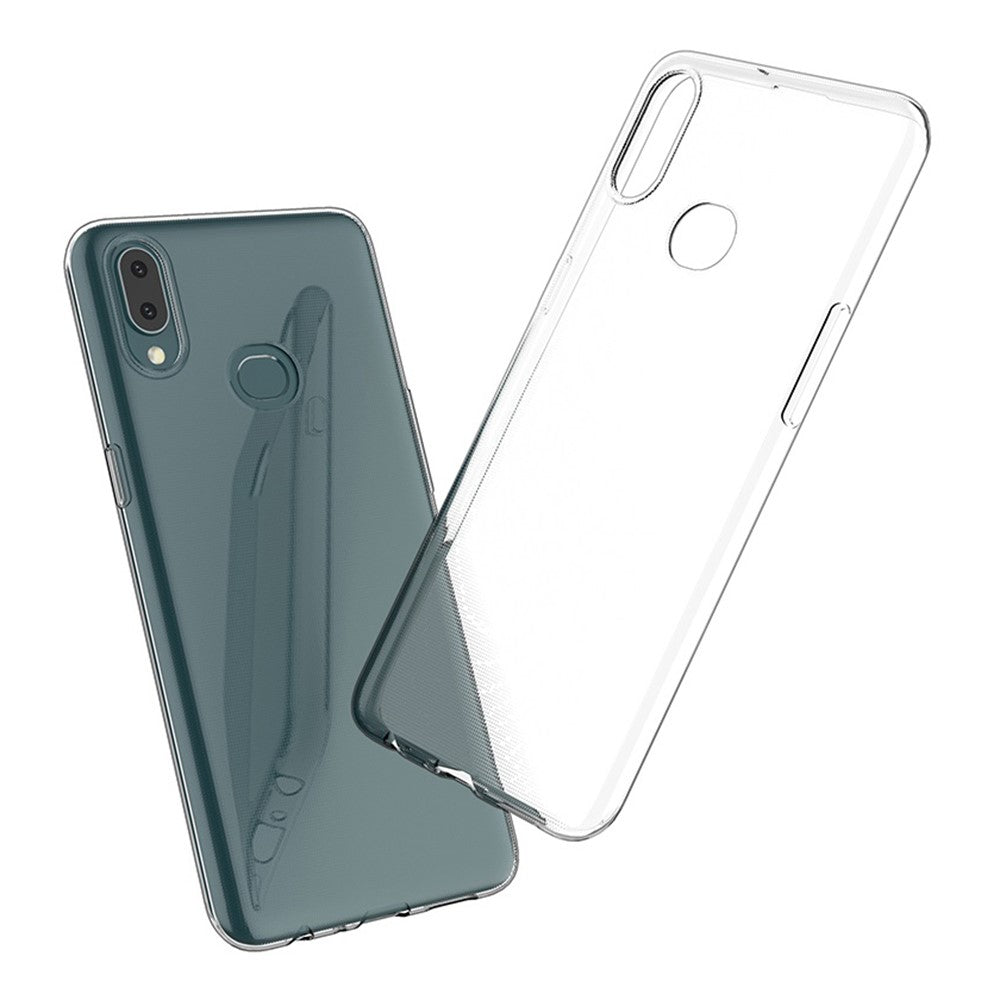 Slankt gennemsigtigt telefoncover til Samsung Galaxy A20e, blødt TPU beskyttende anti-fald mobiltelefon-bagside