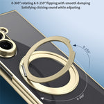 For Samsung Galaxy Z Fold8 Ultra Case Rotating Magnetic Kickstand Clear PC Phone Cover with Tempered Glass Screen Protector