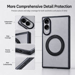 Til Samsung Galaxy Z Fold8 cover Roterende magnetisk støtteben Gennemsigtigt PC telefoncover med hærdet glas skærmbeskytter