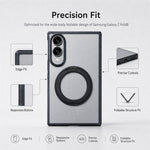 Til Samsung Galaxy Z Fold8 cover Roterende magnetisk støtteben Gennemsigtigt PC telefoncover med hærdet glas skærmbeskytter