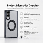 Til Samsung Galaxy Z Fold8 cover Roterende magnetisk støtteben Gennemsigtigt PC telefoncover med hærdet glas skærmbeskytter