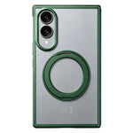 Til Samsung Galaxy Z Fold8 cover Roterende magnetisk støtteben Gennemsigtigt PC telefoncover med hærdet glas skærmbeskytter