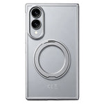 Til Samsung Galaxy Z Fold8 cover Roterende magnetisk støtteben Gennemsigtigt PC telefoncover med hærdet glas skærmbeskytter