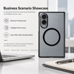 Til Samsung Galaxy Z Fold8 Magnetisk Etui Galvaniseret Gennemsigtig PC Foldbar Telefoncover med Hærdet Glas Skærmbeskytter