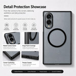 Til Samsung Galaxy Z Fold8 Magnetisk Etui Galvaniseret Gennemsigtig PC Foldbar Telefoncover med Hærdet Glas Skærmbeskytter