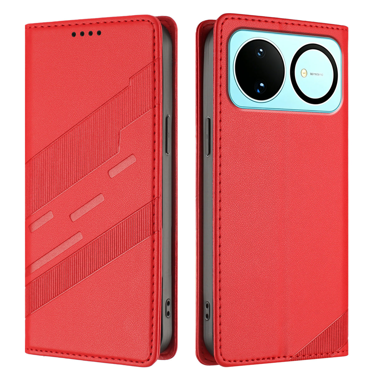 Huawei Nova 16 5G-skal 009 Punk Style Präglat Plånboksfodral Flip-fodral i Läder