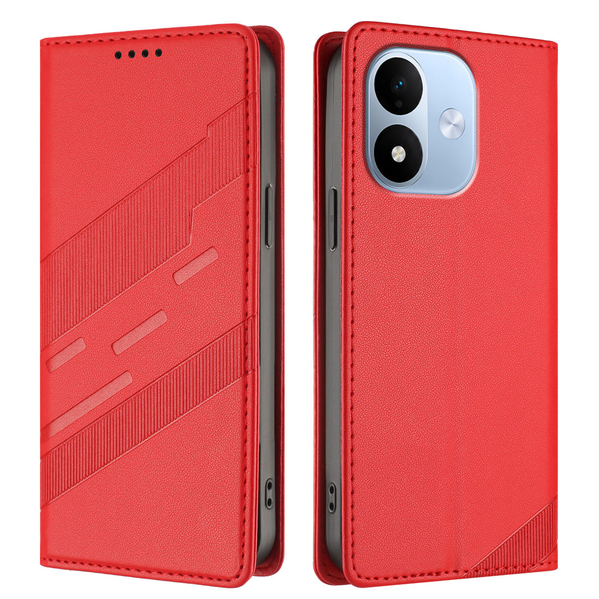 For Xiaomi Redmi Note 17 4G (Global) / Note 17 5G (Global) / Note 17 (India / China) 5G Case 009 Punk Style Imprinted Wallet Stand Folio Flip Leather Cover