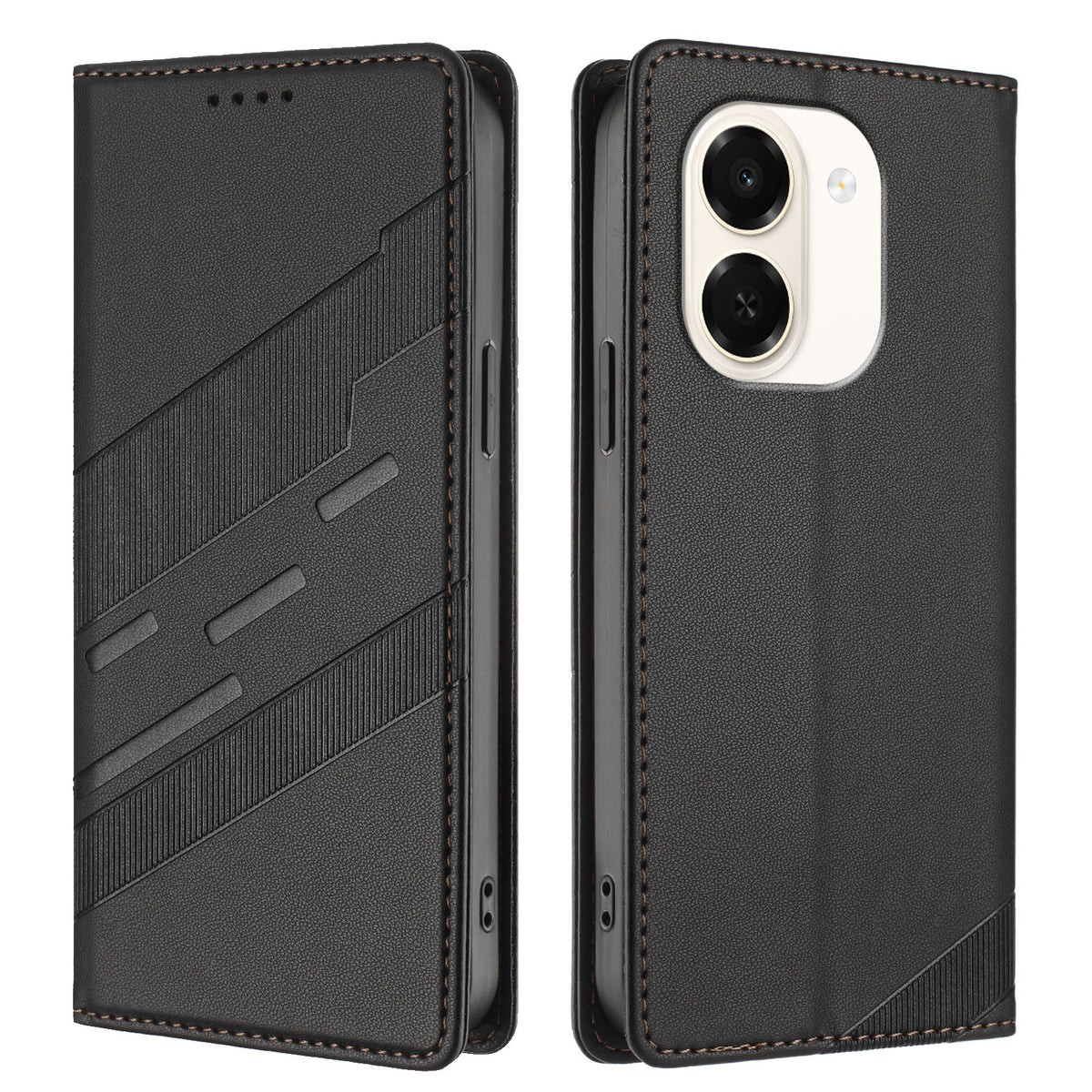 Honor Play 80 Plus 5G / Honor X7e 4G Cover 009 Punk Style Indpræget Pung Stand Folio Flip Læder Cover