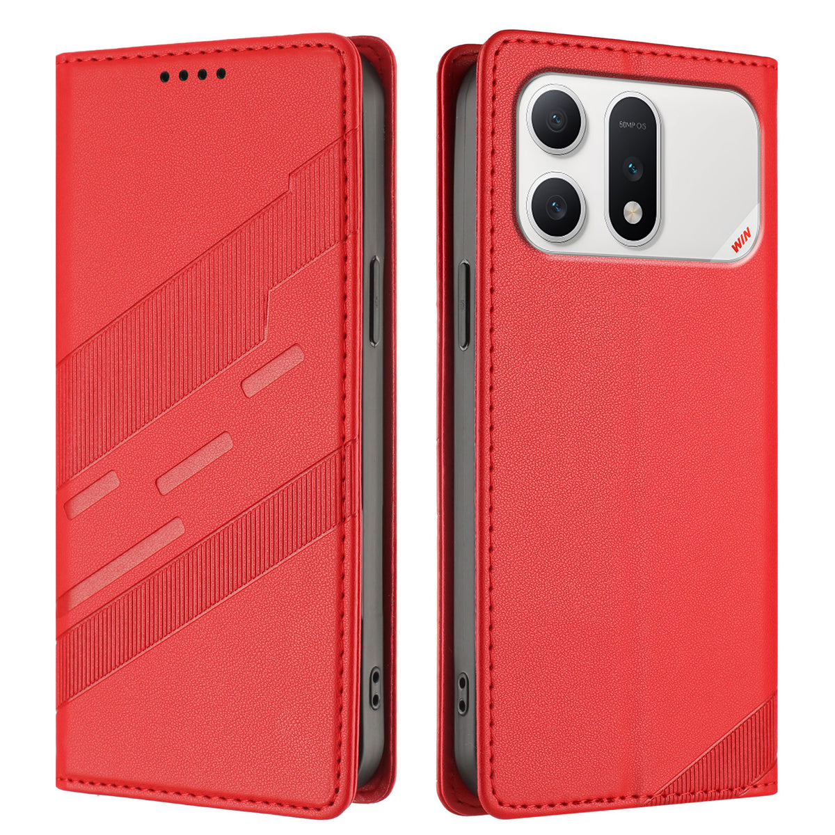 For Honor Win Turbo 5G Cover 009 Punk Stil Præget Pung Stand Folio Flip Læderetui