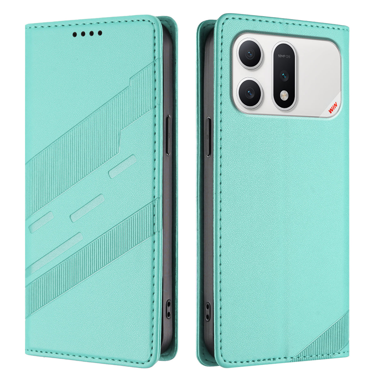 For Honor Win Turbo 5G Cover 009 Punk Stil Præget Pung Stand Folio Flip Læderetui
