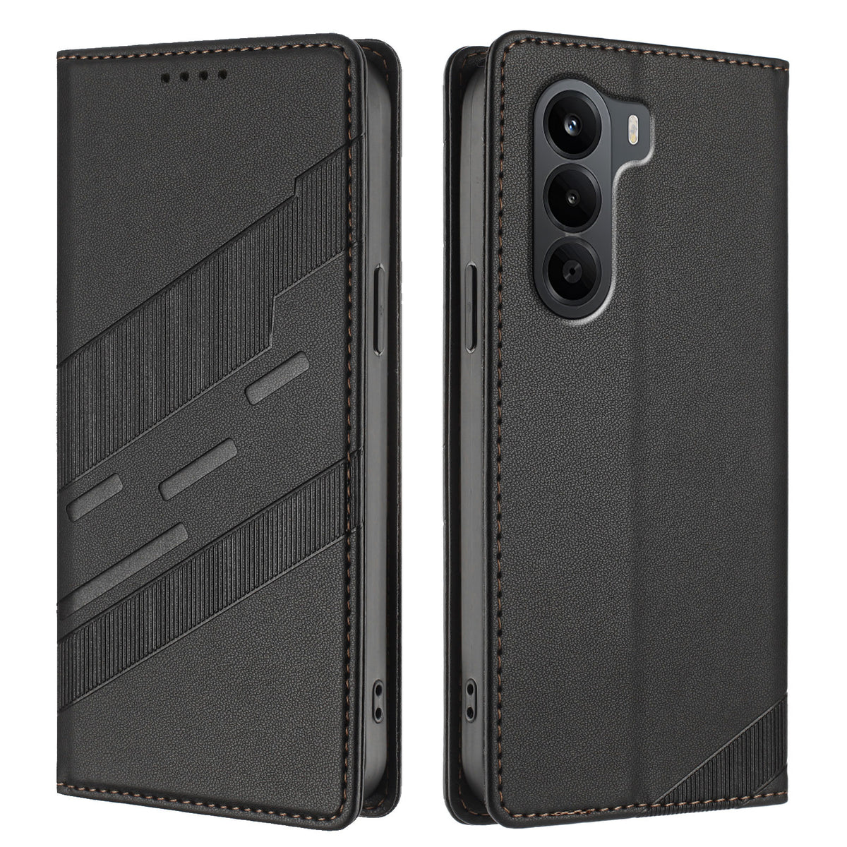 Til OnePlus Turbo 6X 5G Etui 009 Punk Style Imprinted Wallet Stand Folio Flip Læder Cover