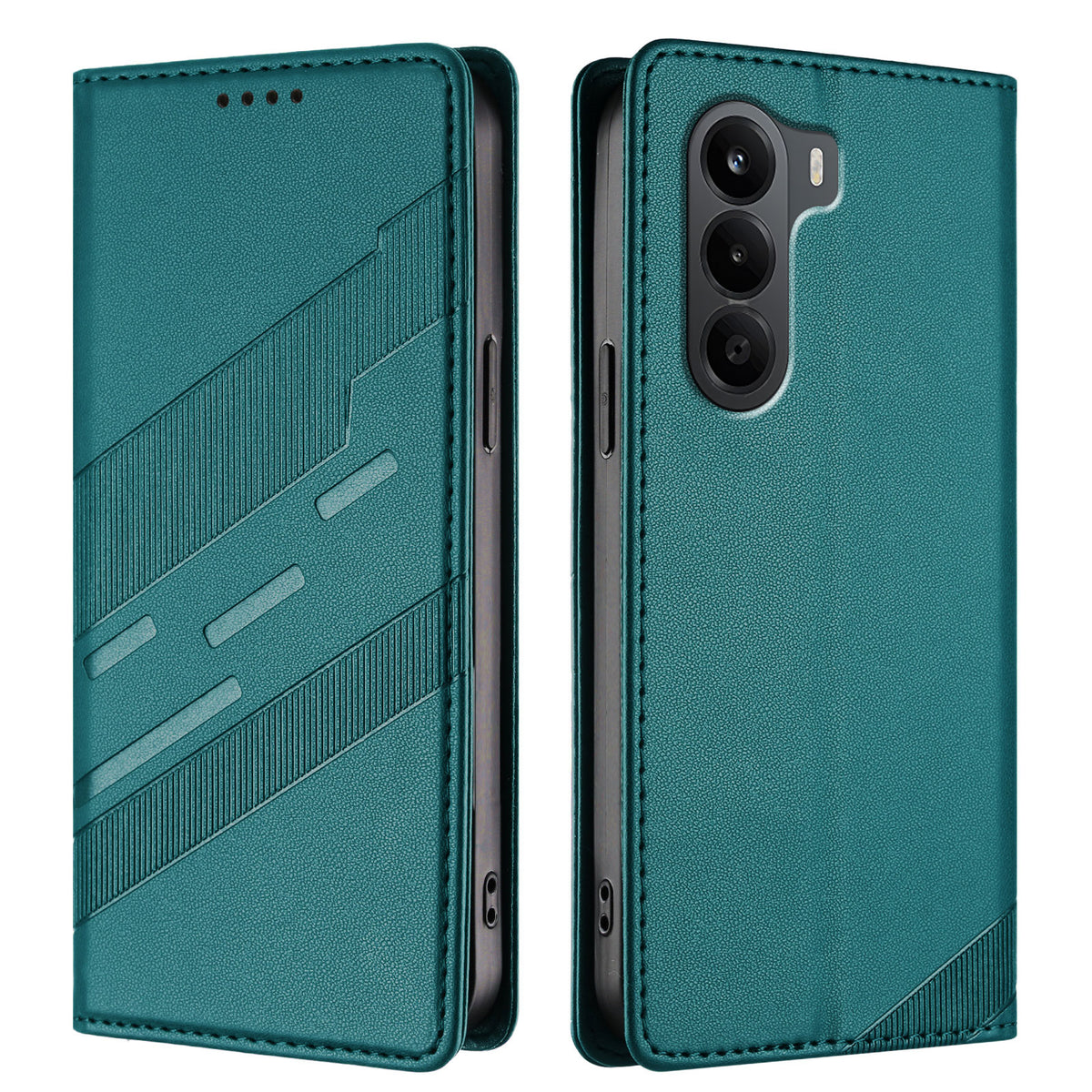 Til OnePlus Turbo 6X 5G Etui 009 Punk Style Imprinted Wallet Stand Folio Flip Læder Cover
