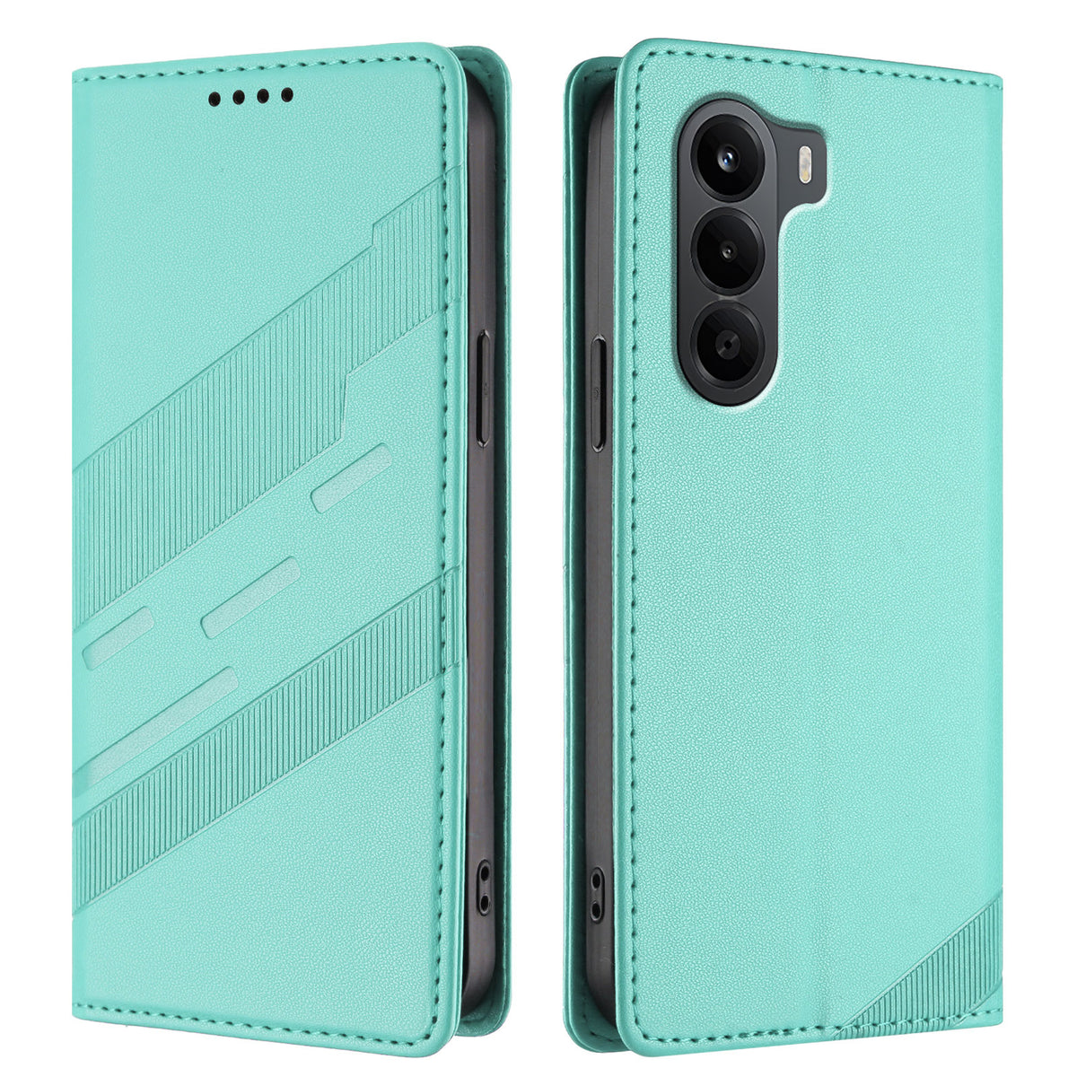 Til OnePlus Turbo 6X 5G Etui 009 Punk Style Imprinted Wallet Stand Folio Flip Læder Cover