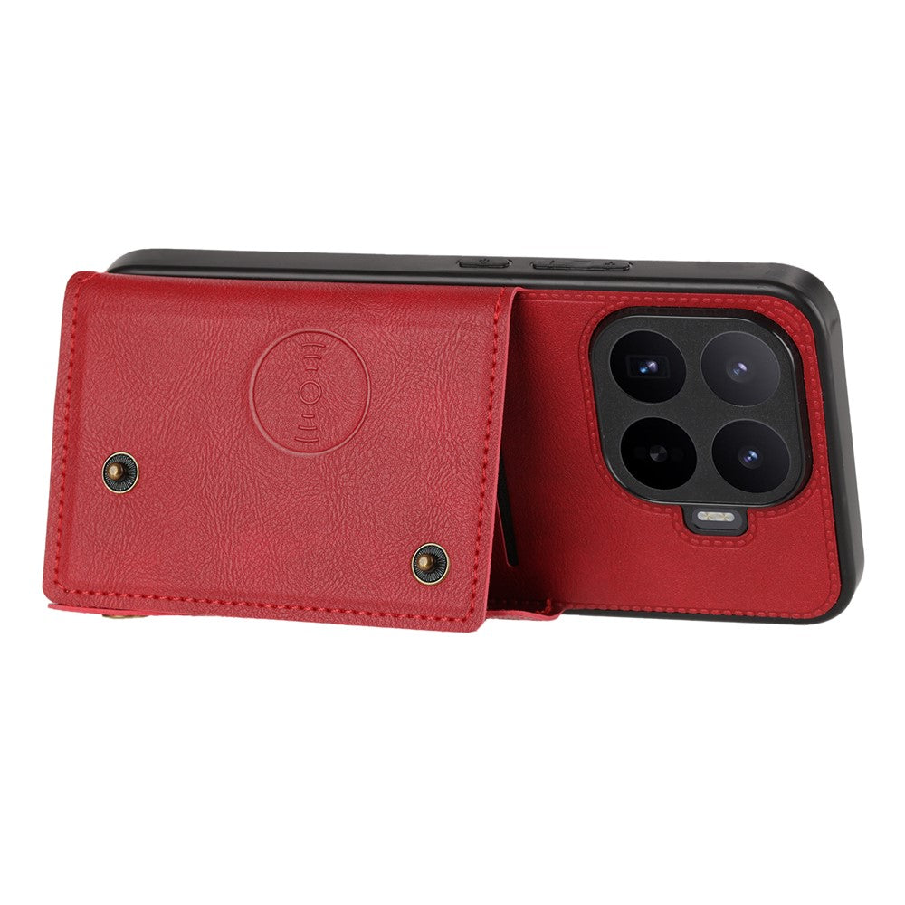 For Xiaomi 17T Case with Card Slots Kickstand Leather + TPU Phone Cover